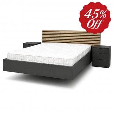 Neveda Kingsize Bedframe and 2 Bedsides Package Dea