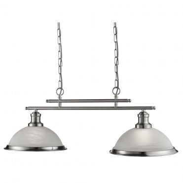 Nevis 2Lt Bar Pendant Satin Silver