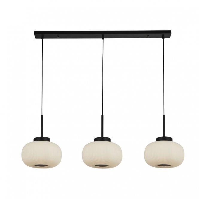 Newbury 3Lt Bar Pendant Black