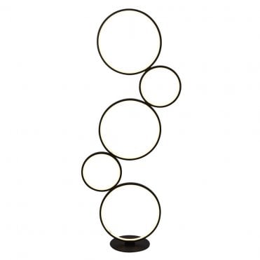 Ockley 5Lt Ring Floor Lamp Black