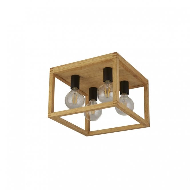 Orton 4Lt Flush Natural Wood & Black