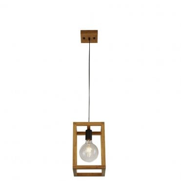 Orton Pendant Natural Wood & Black