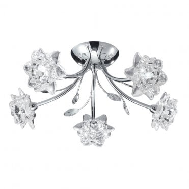 Prestbury 5Lt Semi Flush Chrome