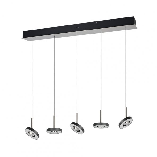 Queensford 5 Light Satin Nickel Linear Pendant