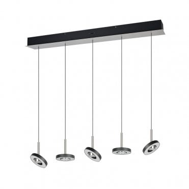 Queensford 5 Light Satin Nickel Linear Pendant