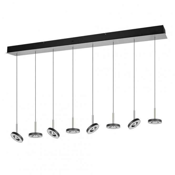 Queensford 8 Light Satin Nickel Linear Pendant
