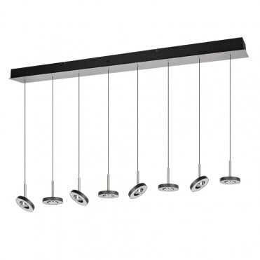 Queensford 8 Light Satin Nickel Linear Pendant