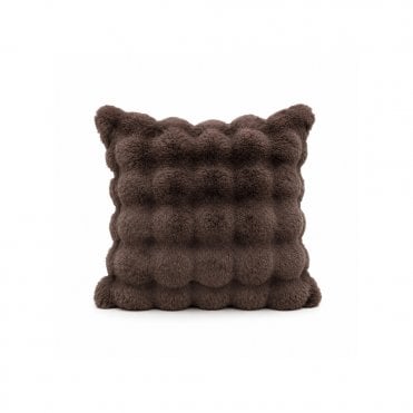 Raffles Faux Fur Cushion Chocolate 50x50