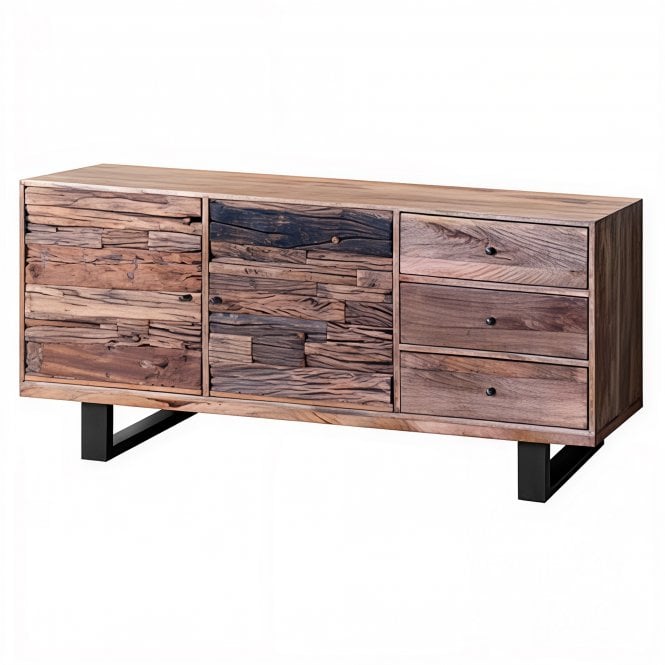 Railway Sleeper Black Sideboard