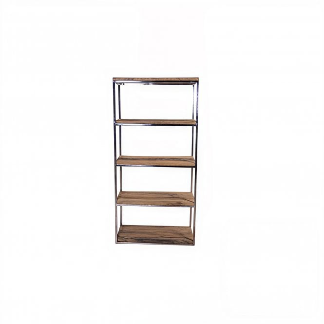 Railway Sleeper Chrome Shelving Unit