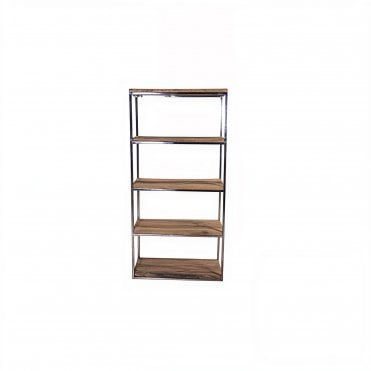 Railway Sleeper Chrome Shelving Unit