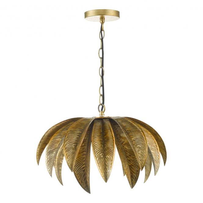 Ramor 1 Light Pendant Antique Gold