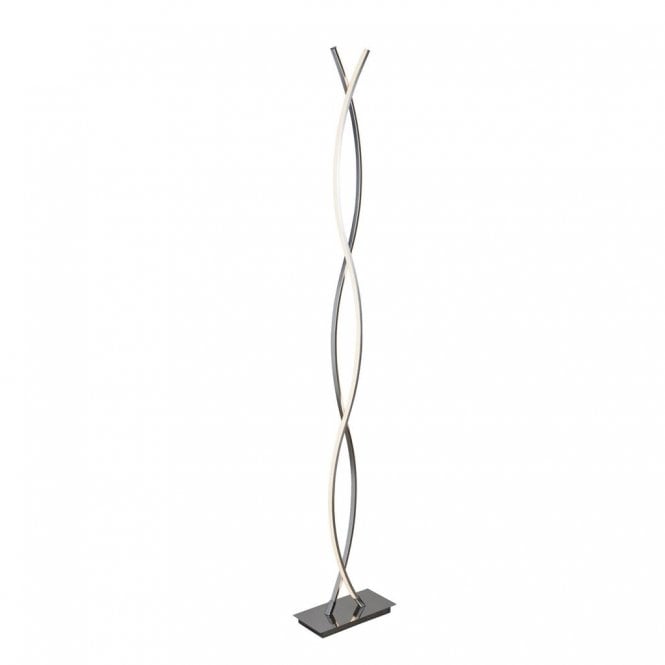 Rannerdale Led Wave Floor Lamp Chrome & Opal