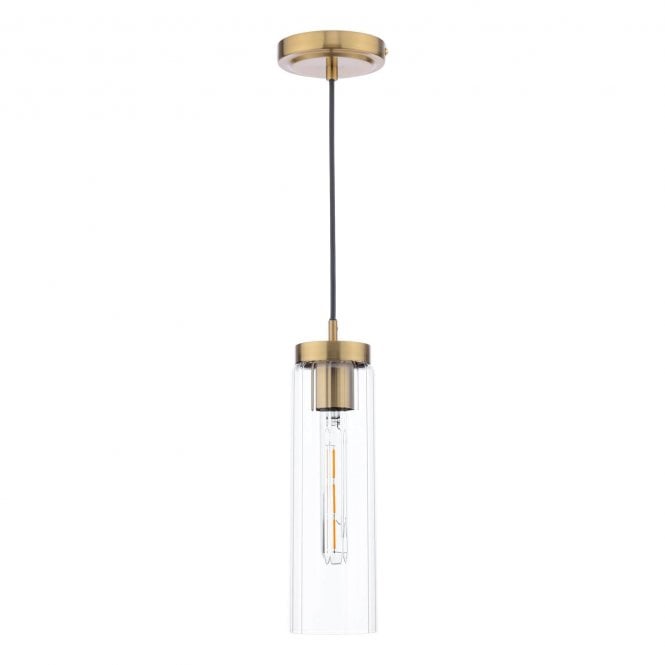 Reno Glass Single Pendant - Bronze