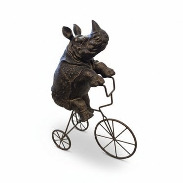 Rhino On A Bike