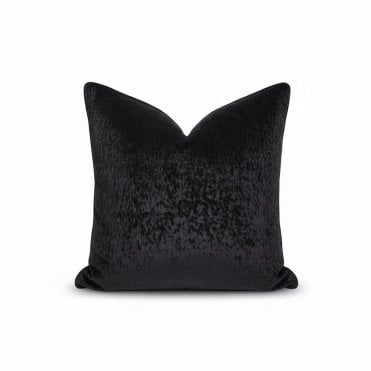 Ripley Black Velvet Cushion