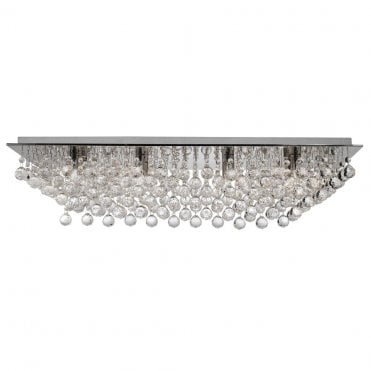Rotherfield 8Lt Flush Chrome & Clear Crystal