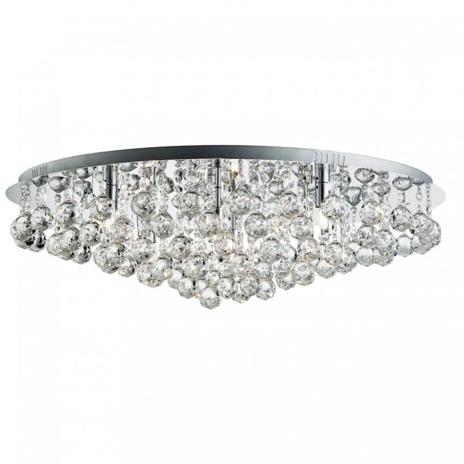Rotherfield 8Lt Flush Chrome & Clear Crystal
