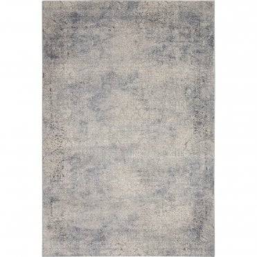 Rustic Textures Ivory/Light Blue