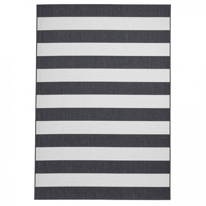 Santa Monica 48644 Black White Outdoor Rug