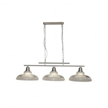 Scafell 3Lt Bar Pendant Satin Silver