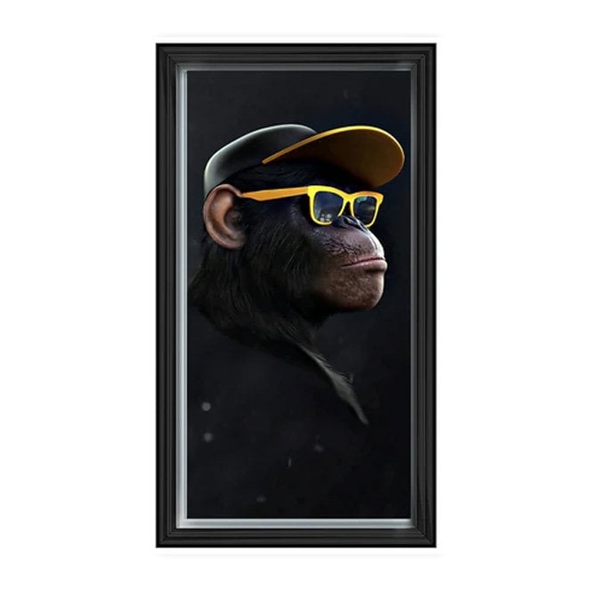 See no evil monkeys - Two tone silver frame - Plain