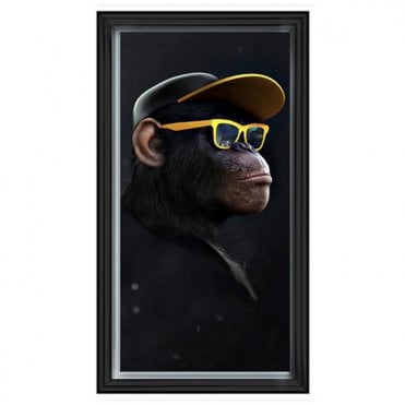 See no evil monkeys - Two tone silver frame - Plain