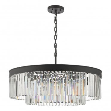 Sheelin 8 Light Chandelier Anthracite & Crystal
