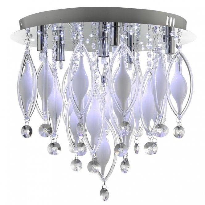 Skelton 6Lt Led Remote Control Flush Chrome