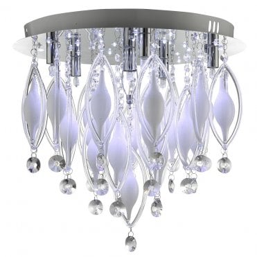 Skelton 6Lt Led Remote Control Flush Chrome