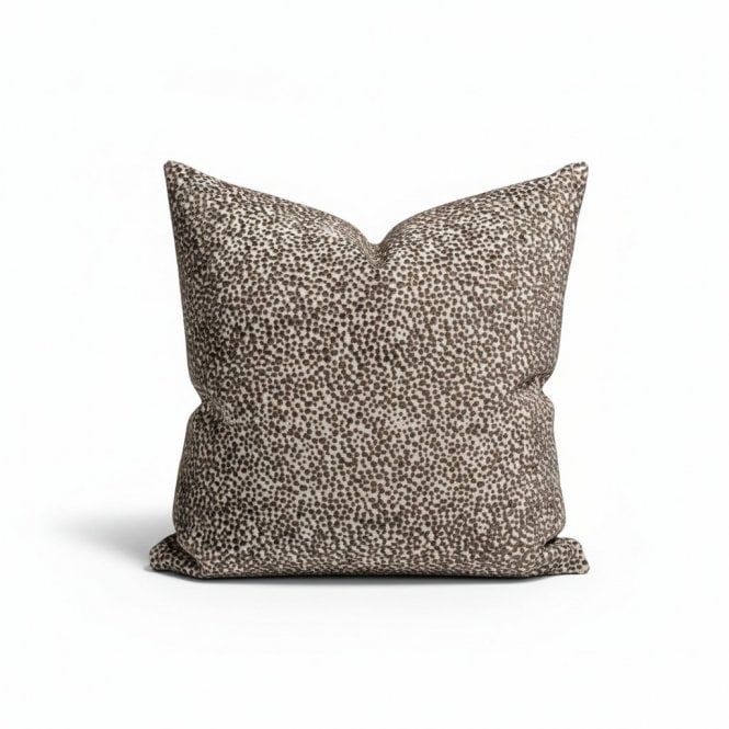 SML Bingham Brown Dots Feather Fill Cushion