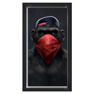 Speak no evil monkeys - Two tone silver frame - Plain