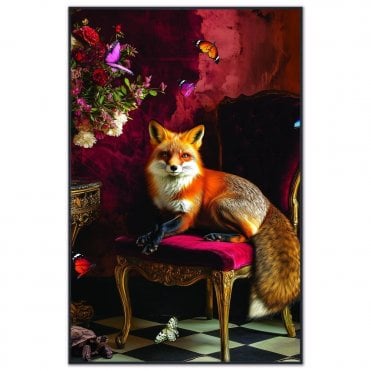 Stately Fox Velvet Canvas