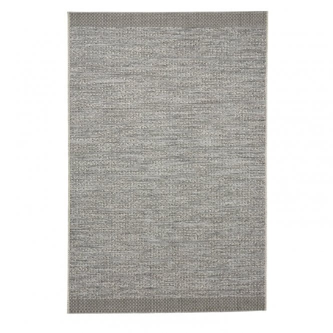 Stitch 9682 Silver Black Outdoor Rug