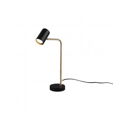 Tansley Brass & White Table Lamp