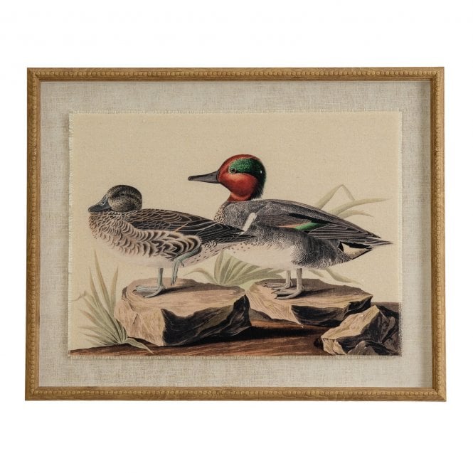 Teals on Linen