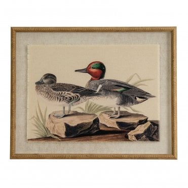 Teals on Linen