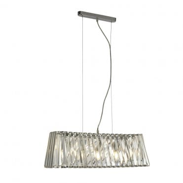 Tebay 4Lt Pendant Chrome & Crystal