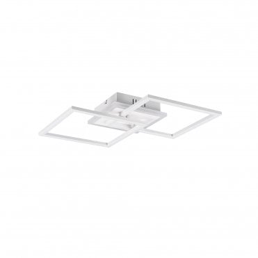 Tirana Cool White Square LED Flush