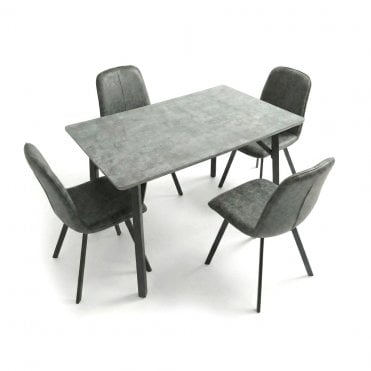 Trieste 120cm Rectangular Table & 4 Chairs