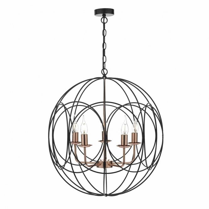 Tummel 5lt Pendant Black & Copper