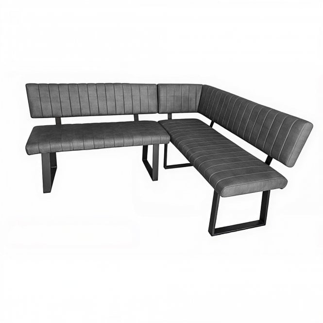 Urban Concrete Corner Bench Set Graphite RH