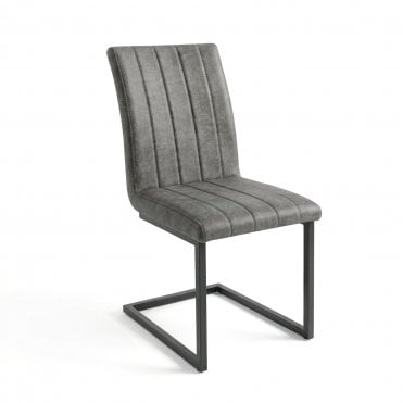 Urban Concrete Retro Stitch Dining Chair Graphite