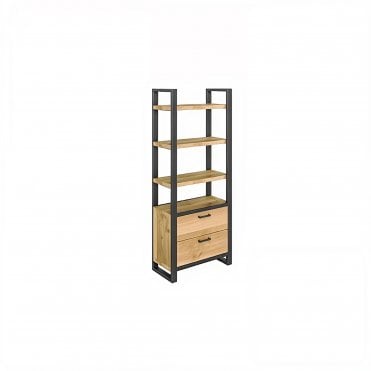 Urban Oak Bookcase With Drawers