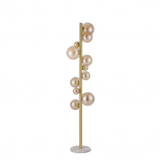 Valery 11 Light Floor Lamp Amber