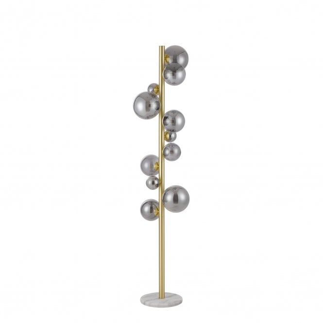 Valery 11 Light Floor Lamp Smoke