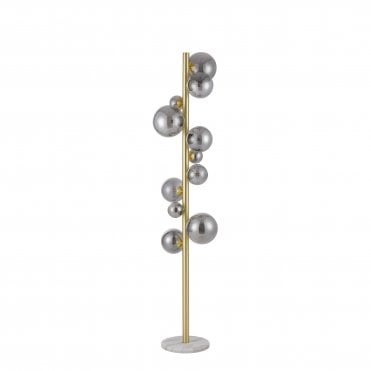 Valery 11 Light Floor Lamp Smoke