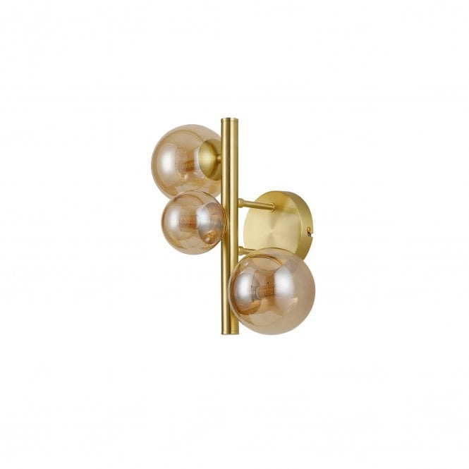 Valery 3 Light Wall Light Amber