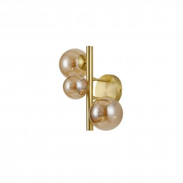 Valery 3 Light Wall Light Amber