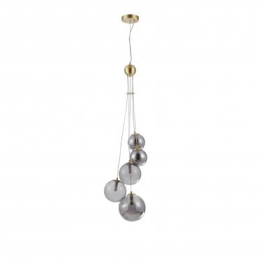 Valery 5 Light Pendant Smoke